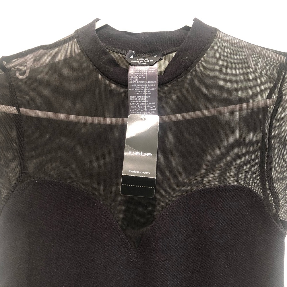 bebe mini black dress